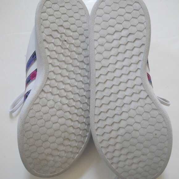 Adidas X Farm Rio Grand Court Leather floral stripes Womens 5.5 Girls 3.5 - Picture 3 of 3